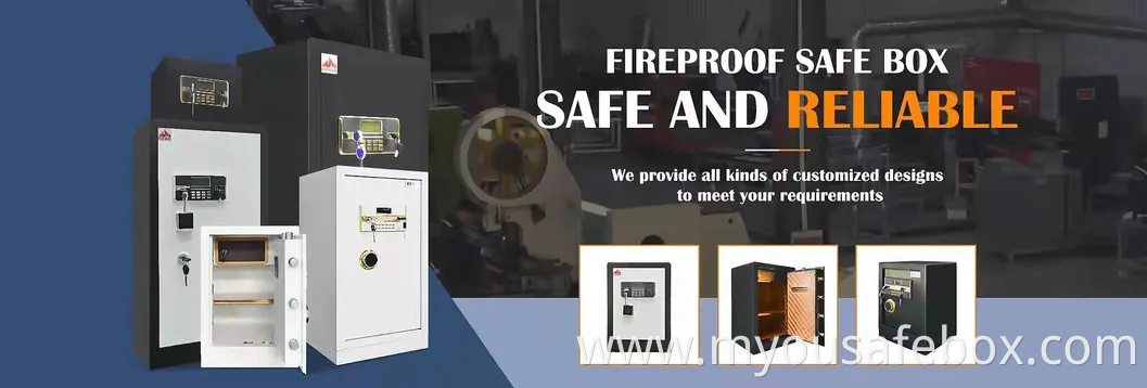 Fireproof Safety Deposit Box Home Office Hotel Alarm System Smart Safe